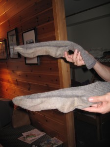 Sådan ser et par sokker ud efter fire dage på fjeldet i skiftevis våde støvler og tørreskab